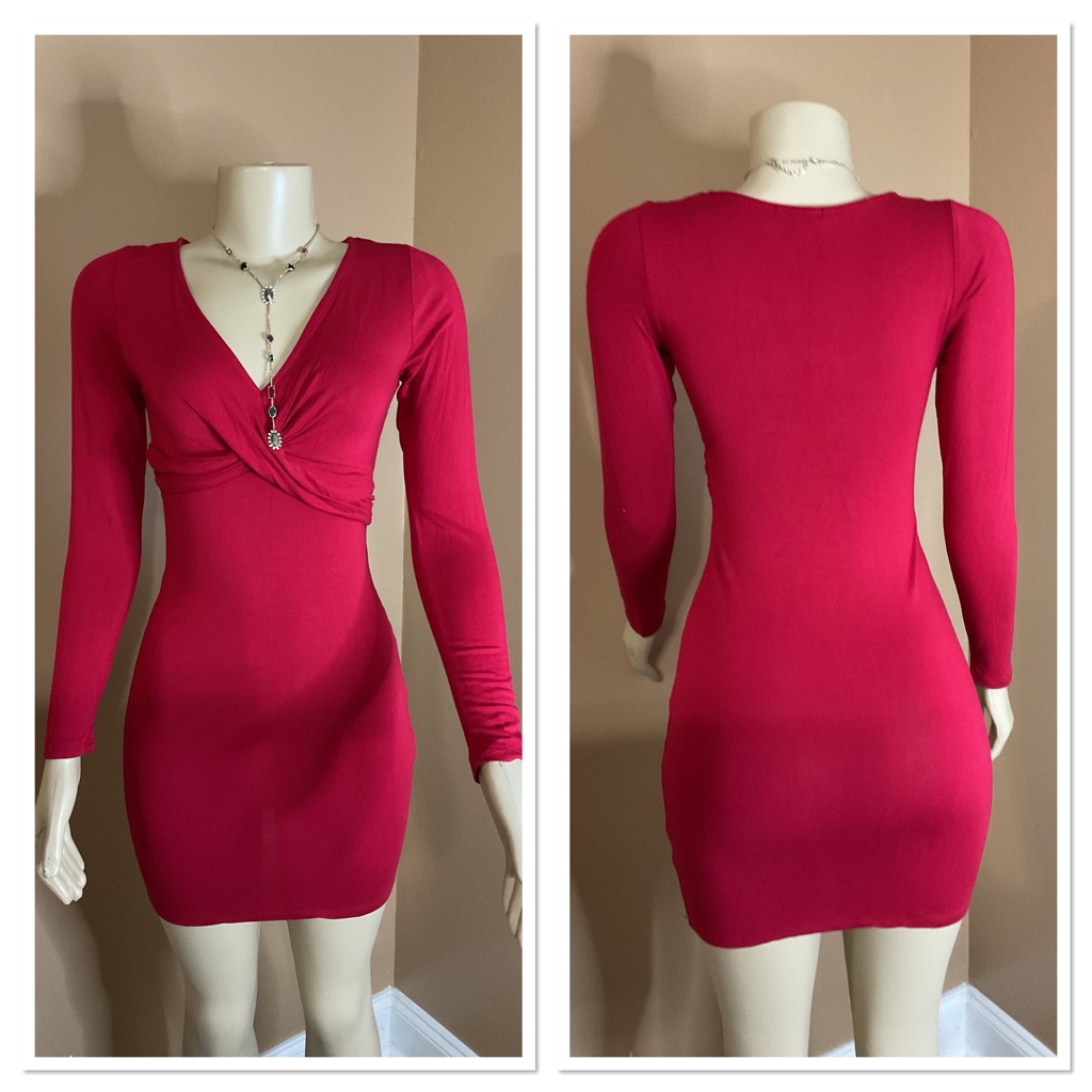 Ambiance Wrap Front Knit Dress
